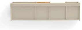 Cassettiera bassa beige/naturale in rovere 110x23 cm Otto - Teulat