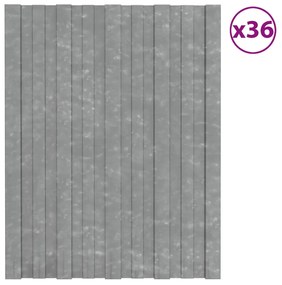 Pannelli Da Tetto 36 Pz İn Acciaio Zincato Argento 60x45 Cm /