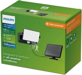 Philips - Proiettore solare da parete LED con sensore FYNS LED/8,2W/3,7V 2600 mAh IP44