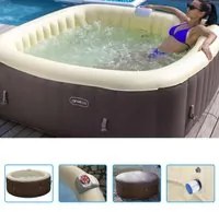 Piscina Spa Idromassaggio Gonfiabile Ease.zone Quadrata Con Accessori - 4-6 Persone - Kit Base