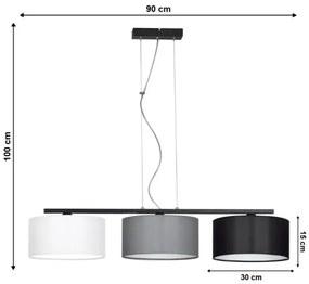 Lampadario a sospensione con filo ASTRA 3xE27/60W/230V