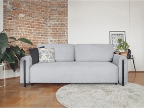 Divano grigio allungabile/con contenitore e rivestimento in velluto a coste 244 cm Arcadova – ELTAP