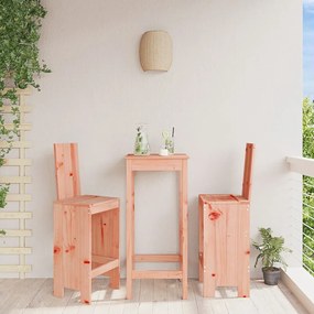 Sgabelli Da Bar 2 Pz 40x42x120 Cm İn Legno Massello Di Douglas /