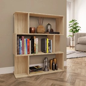 Libreria/divisorio rovere sonoma 80x24x96 cm legno multistrato