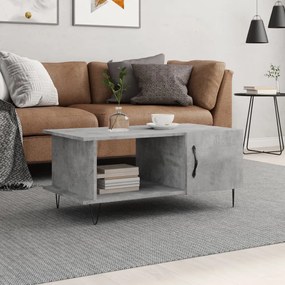 Tavolino Da Salotto Grigio Cemento 90x50x40cm Legno Multistrato /