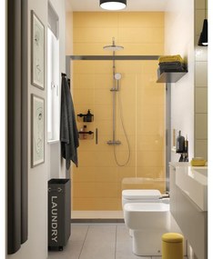 Piatto doccia SANYCCES in resina Logic bianco L 70 x L 120 x H 3 cm opaco effetto ardesia