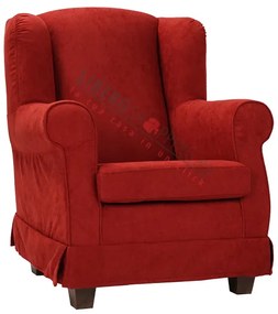 Poltrona imbottita BERGERE in tessuto sfoderabile Bordeaux