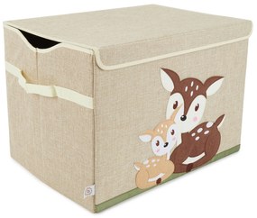 Bieco - Scatola portaoggetti con coperchio - cerbiatti