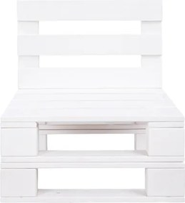Poltrona divano in pallet 80x61 cm legno Bianco per giardino taverna