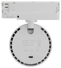 Faro LED 36W Slim per Binario Trifase Orientabile 60° Bianco CCT Bianco Variabile Colore Bianco Variabile CCT