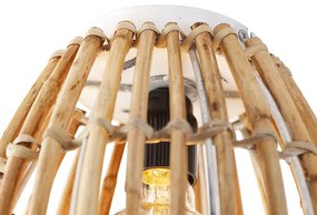 Plafoniera rustica in bambù e bianco - Canna Capsule