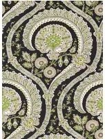 Nina Campbell Carta da parati Les Indiennes - Black/ Green