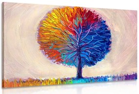 Stampa su tela – Albero acquerello colorato