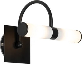 Lampada da parete classica per bagno nera IP44 2 luci - Bath Arc