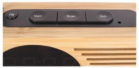 Sveglia in bambù con radio Retro - Karlsson