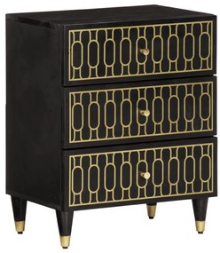 Comodino 50x33x60 Cm İn Legno Massello Di Mango /