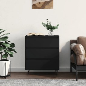 Credenza nero 60x35x70 cm in legno multistrato