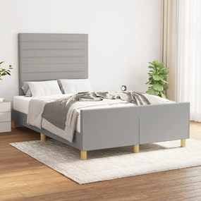 Giroletto Senza Materasso Grigio Chiaro 120x200 Cm Tessuto /