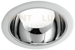 Incasso led mack bianco e cromo 20w 2500lm 3000k 19x9,1cm