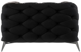 Poltrona nera con rivestimento in velluto Chelsea – Ropez