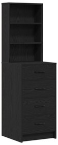 Set trucco 3 pezzi con led in legno nero