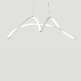 Lampadario LED design RUBY bianco, luce naturale 4900 lumen