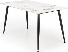 Tavolo Emilio L140 effetto marmo bianco/nero