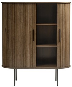 Credenza marrone effetto rovere 100x118 cm Nola - Unique Furniture