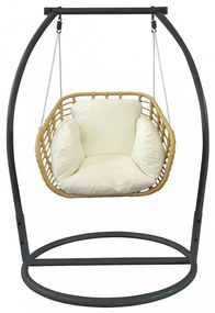 Dondolo Glasgow 1 Posto - Metallo Bianco/Antracite - per Poltrona Relax