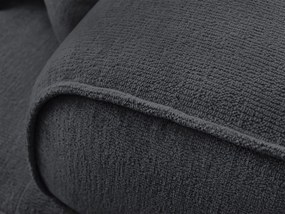 Divano grigio scuro con rivestimento in ciniglia 237 cm Whesley – Bobochic Paris