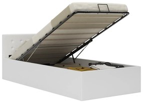 Giroletto Con Contenitore Idraulico Bianco Similpelle 90x200cm /