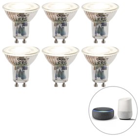 Set di 6 lampade LED smart GU10 dimmerabili 5W 345 lm 2200-4000K