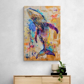 Quadro su tela – Balena con imitazione di pittura