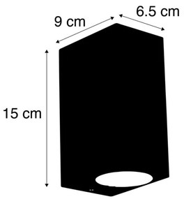 Set di 4 applique grigio scuro 2 luci IP44 - Baleno