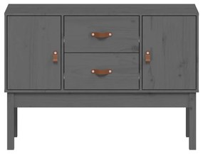 Credenza grigia 110x40x78 cm in legno massello di pino