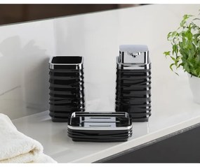 Set da bagno WAVE 5 pz nero/cromo