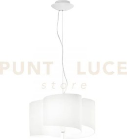 Lampadario a sospensione imagine bianca 3 luci attacco e27 47x120cm...