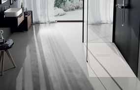 Novellini Custom Touch Piatto Doccia 120x80 effetto pietra antiscivolo in acrilico bianco morbido
