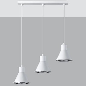 Sollux SL.0988 - Lampadario su filo TAZILA 3xES111/60W/230V bianco