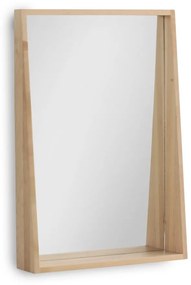 Specchio da parete in legno di betulla Pure, 65 x 45 cm - Geese