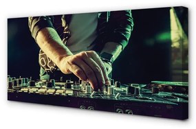 Quadro su tela Cuffie della console DJ 100x50 cm