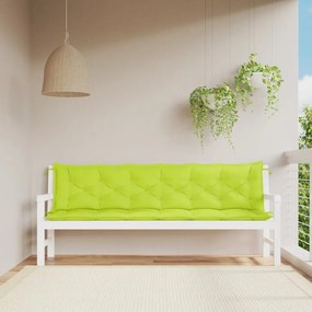 Cuscini Per Panca 2 Pz Verde Intenso 200x50x7 Cm Tessuto Oxford /