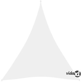 vidaXL Parasole a Vela Oxford Triangolare 4x5x5 m Bianco