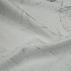 Tovaglia centrale in velluto con stampa di foglie bianche lucide Larghezza: 35 cm | Lunghezza: 140 cm