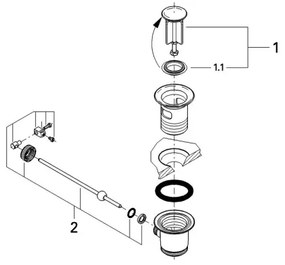 GROHE 28910000 - Set di scarico 1 14” cromo lucido