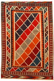 Kilim Tappeto 200x130 (Iran) Tessuto A Mano