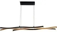 Lampadario Moderno Fioritura Acciaio Nero Alluminio Led 38W 2300 - 3000 - 4000K