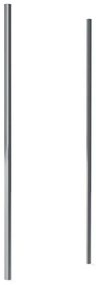 Pannello laterale per box doccia Slimline L 70 x H 195cm, Sp. 6 mm vetro vetro senza finitura / trasparente profilo in alluminio argento anodizzato