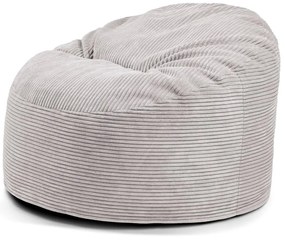 Pouf a sacco per bambini grigio chiaro con rivestimento in velluto a coste Om 85 – SLOWDOWN