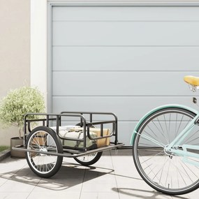 Rimorchio Bici 130x73x48,5cm İn Acciaio Nero /